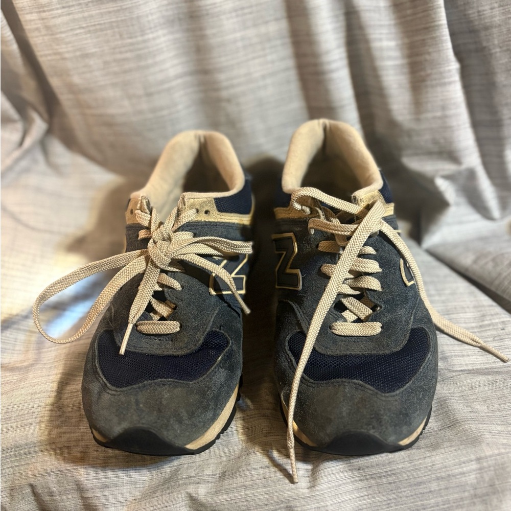 New Balance Men's Blue and Beige Sneakers - Picture 6 of 6